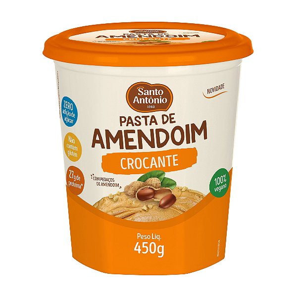 PASTA DE AMENDOIM CROCANTE POTE 450G