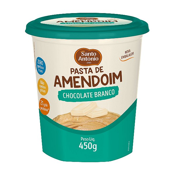 PASTA DE AMENDOIM C/ CHOCOLATE BRANCO POTE 450G