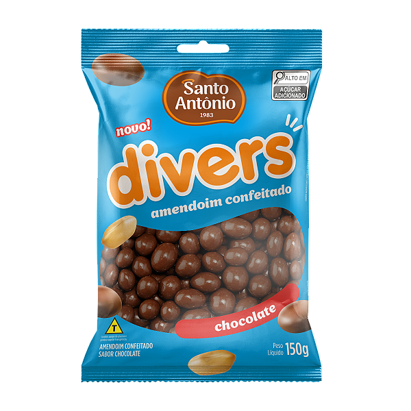 AMENDOIM DIVERS C/ CHOCOLATE PCT 150G