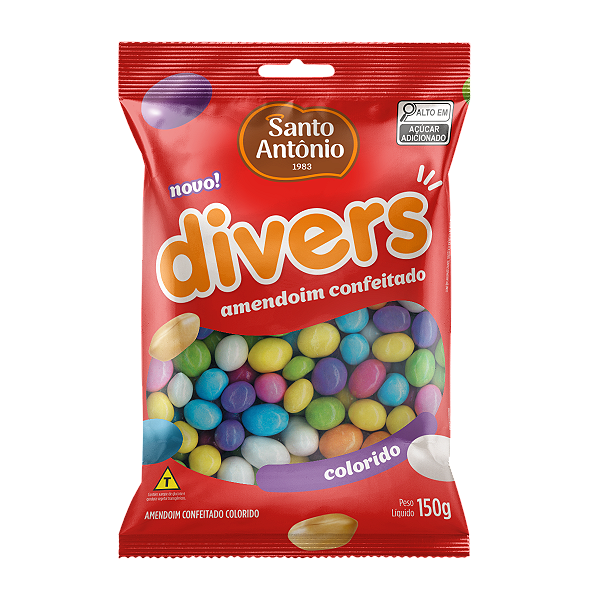AMENDOIM DIVERS COLORIDO PCT 150G