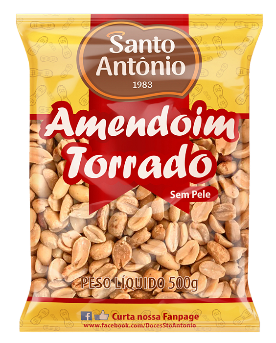 AMENDOIM TORRADO S/ PELE PCT 500G