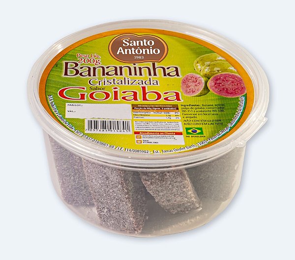BANANINHA CRISTALIZADA GOIABA POTE 200G