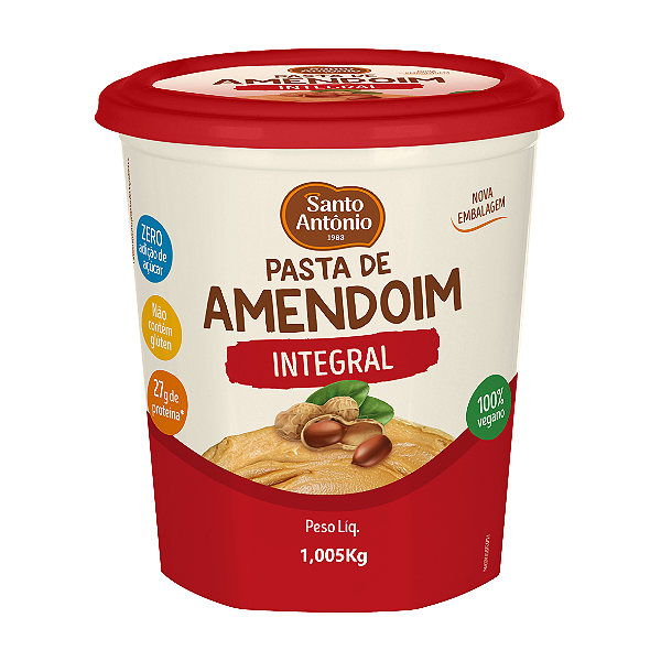 PASTA DE AMENDOIM INTEGRAL POTE 1,005KG