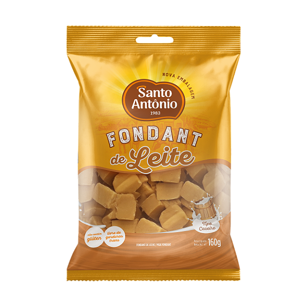 FONDANT DE LEITE PEDAÇOS PCT 160G