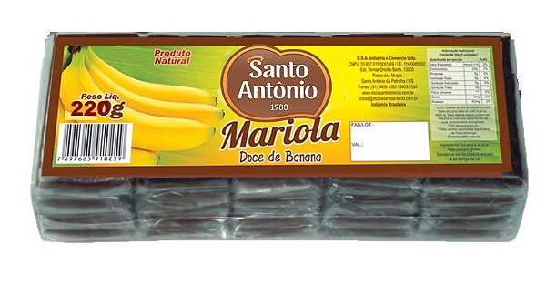 MARIOLA DOCE DE BANANA PCT 220G