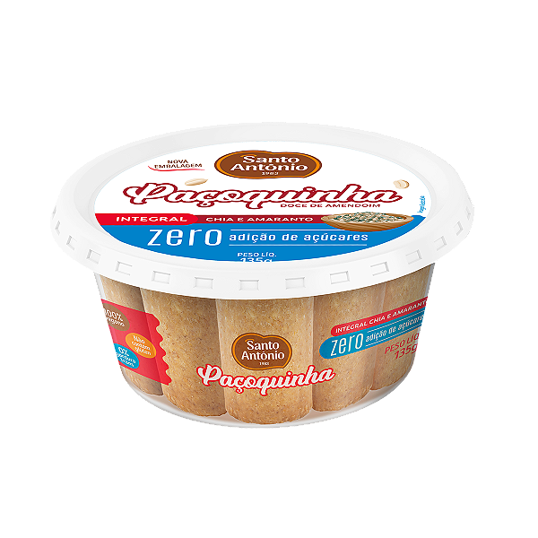 PAÇOCA ROLHA INTEGRAL C/ CHIA E AMARANTO POTE 135G