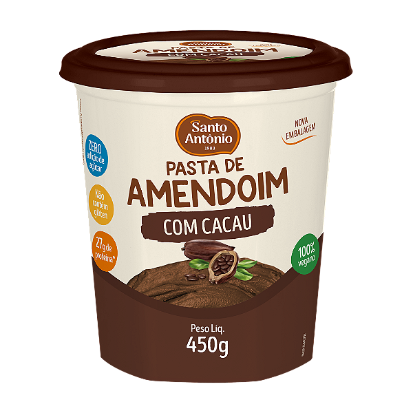 PASTA DE AMENDOIM C/ CACAU POTE 450G