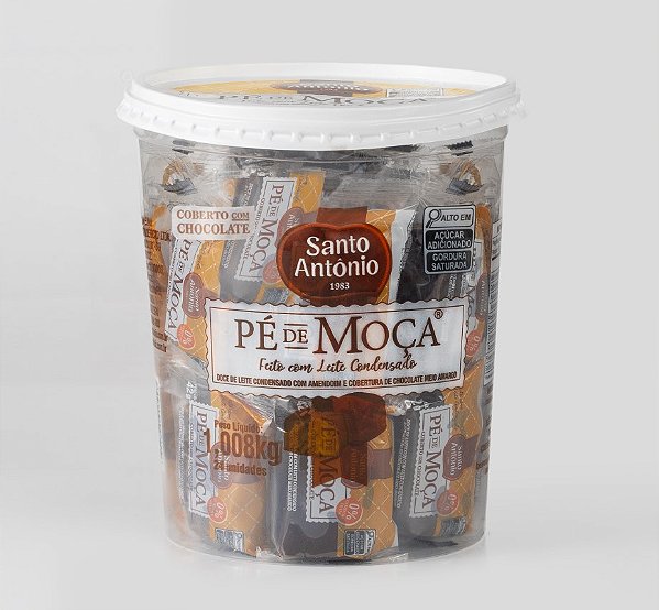 PÉ DE MOÇA C/ CHOCOLATE POTE 1,008KG 24 UN X 42G