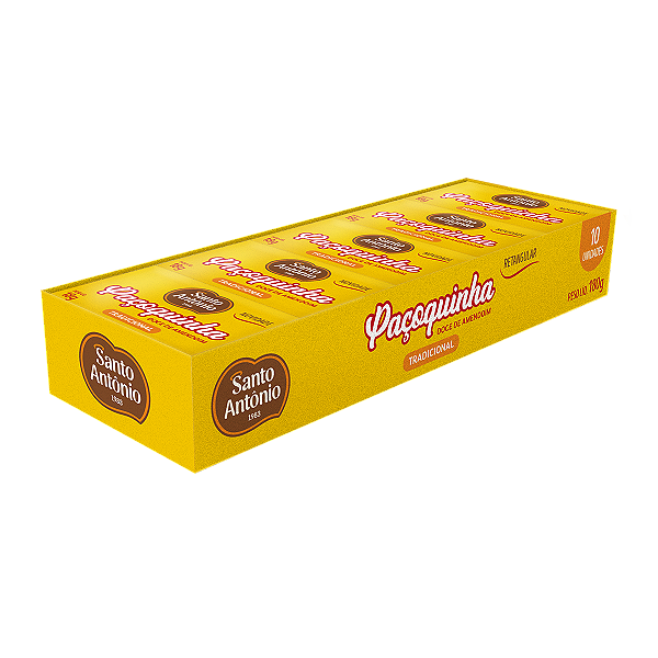 PAÇOQUINHA RETANGULAR TRADICIONAL DISPLAY 180G 10 UN X 18G