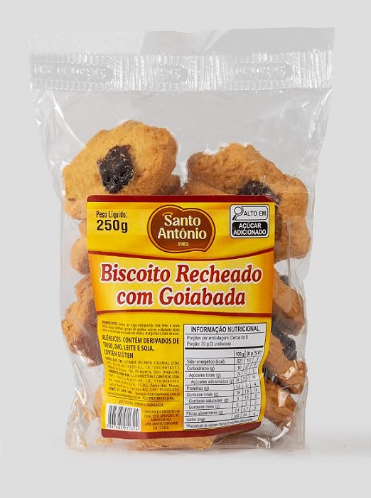 BISCOITO AMANTEIGADO C/ GOIABA PCT 250G