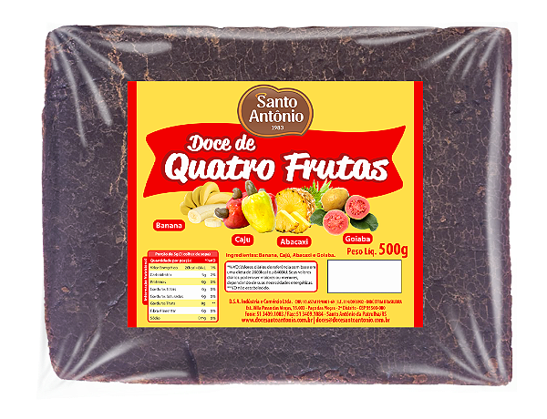DOCE DE QUATRO FRUTAS 500G