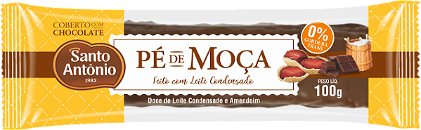 PÉ DE MOÇA C/ CHOCOLATE BARRA 100G