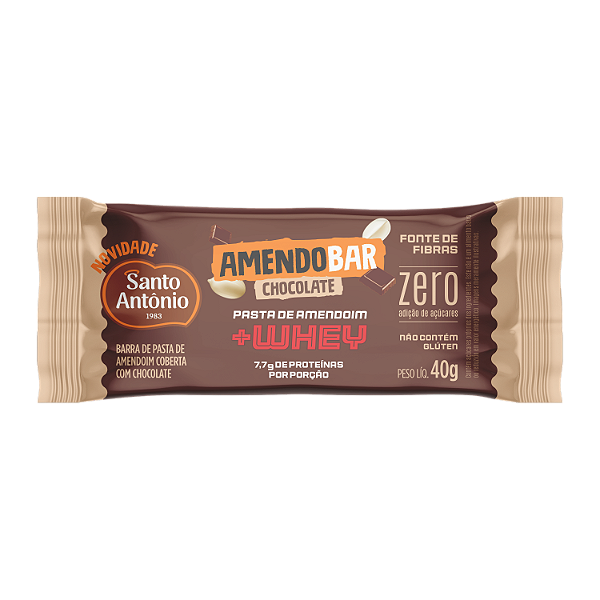 AMENDOBAR CHOCOLATE C/WHEY BARRA 40G UN