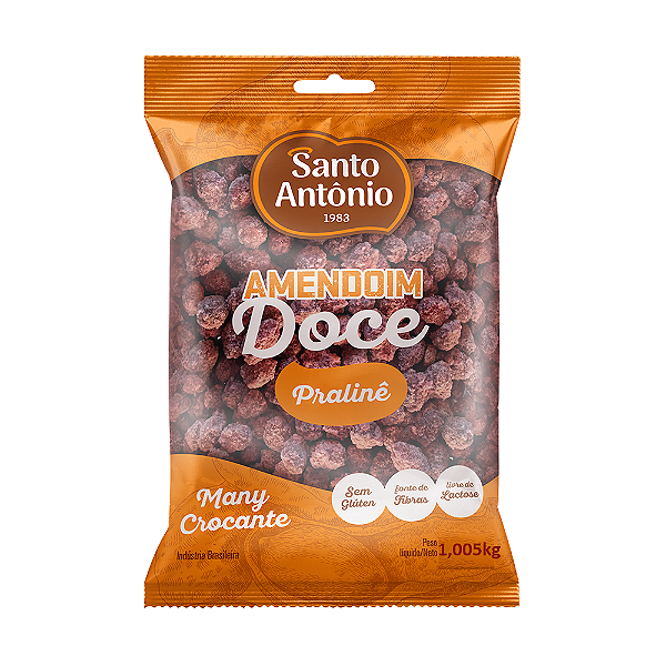 AMENDOIM DOCE PRALINÊ MANY CROCANTE 1,005kg