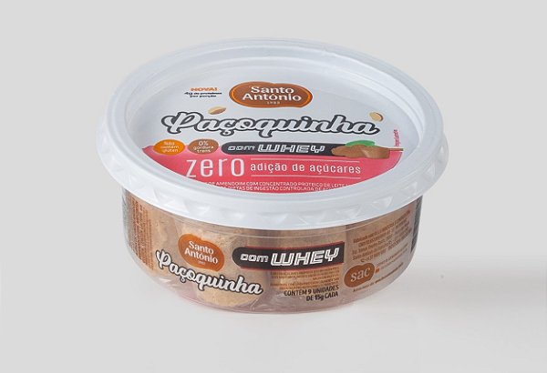PAÇOQUINHA ROLHA ZERO C/WHEY POTE 135G