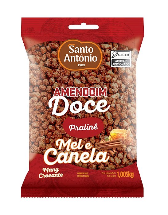 AMENDOIM DOCE PRALINE MEL E CANELA PCT 1,005KG