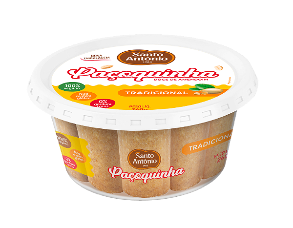 PAÇOQUINHA ROLHA TRADICIONAL POTE 240G