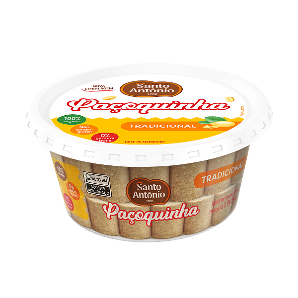 PAÇOQUINHA ROLHA TRADICIONAL POTE 1,005KG