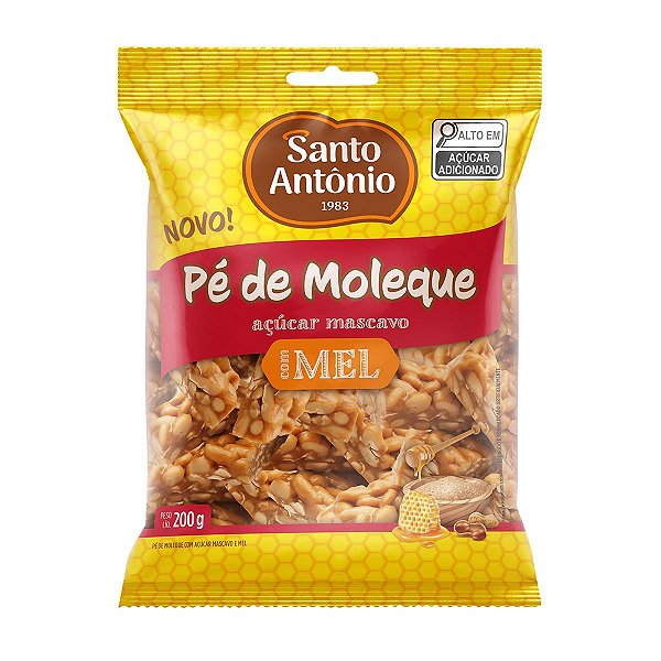 PE DE MOLEQUE C/ACUÇAR MASCAVO E MEL PCT 200G