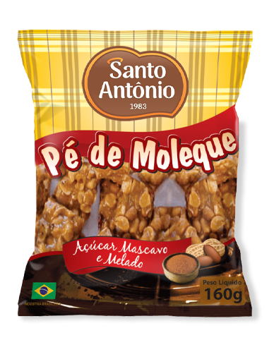 PE DE MOLEQUE C/ AÇUCAR MASCAVO PCT 160G