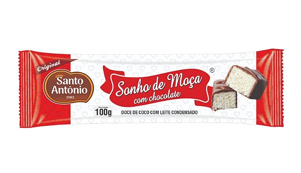 SONHO DE MOÇA C/CHOCOLATE BARRA 100G