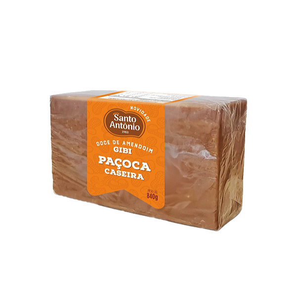 DOCE DE AMENDOIM TIPO GIBI PAÇOCA CASEIRA PCT 840G 30UN X 28G