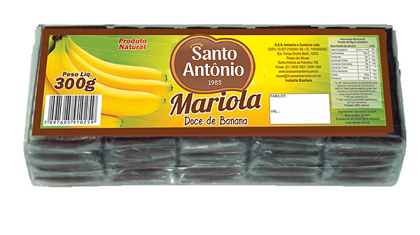 MARIOLA DOCE DE BANANA PCT 300G