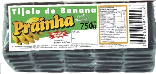 MARIOLA TIJOLO DE BANANA PRAINHA PCT 750G