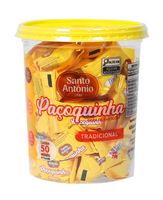 PAÇOQUINHA ROLHA TRADICIONAL POTE 750G
