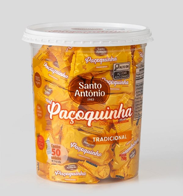 PAÇOQUINHA ROLHA TRADICIONAL POTE 750G