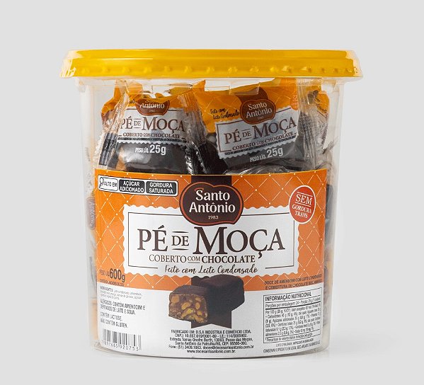 PÉ DE MOÇA C/CHOCOLATE POTE 600G