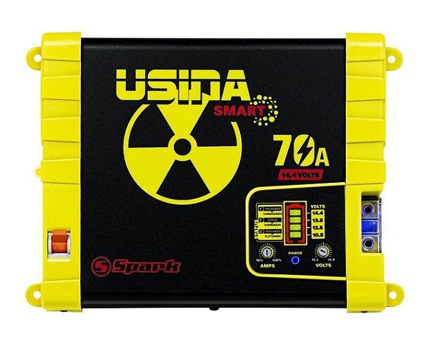 Fonte Automotiva Spark Usina 70a Battery Meter Bivolt