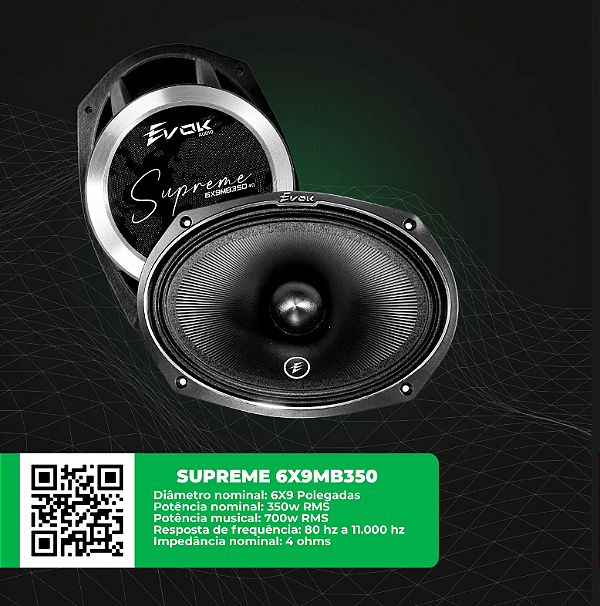 6x9 350RMS 4OHMS EVOK