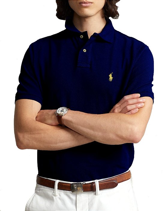 Camisa Polo Ralph Lauren Regular - Azul Marinho - Nevada Outlet