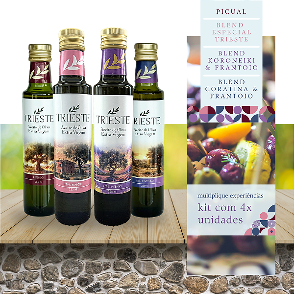 Kit com 4x Azeites Trieste