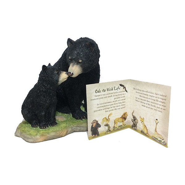 Urso Negro Do Alasca Com Filhote Enfeite Veronese