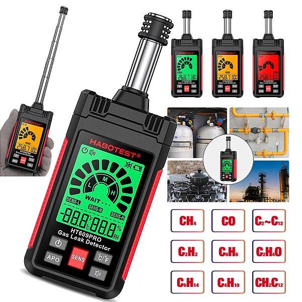 Detector Vazamento Gás Combustível Butano Habotest Ht609