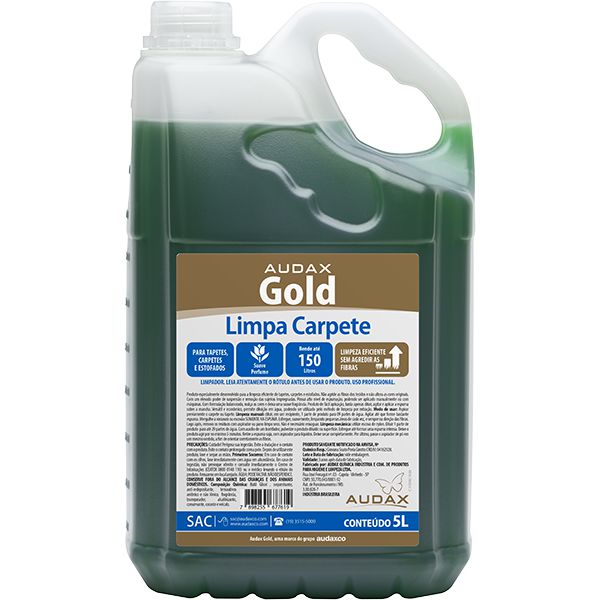 Limpa Tapete Carpete Concentrado 5 Litros Rende 150 L Audax