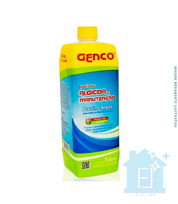 Algicida De Manutenção Previne Algas 1 Litro - Genco
