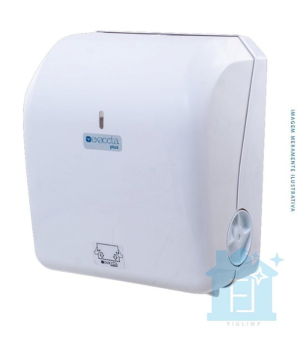 Dispenser P/Papel De Maos Auto Corte 23Cm - Exaccta Plus Branco
