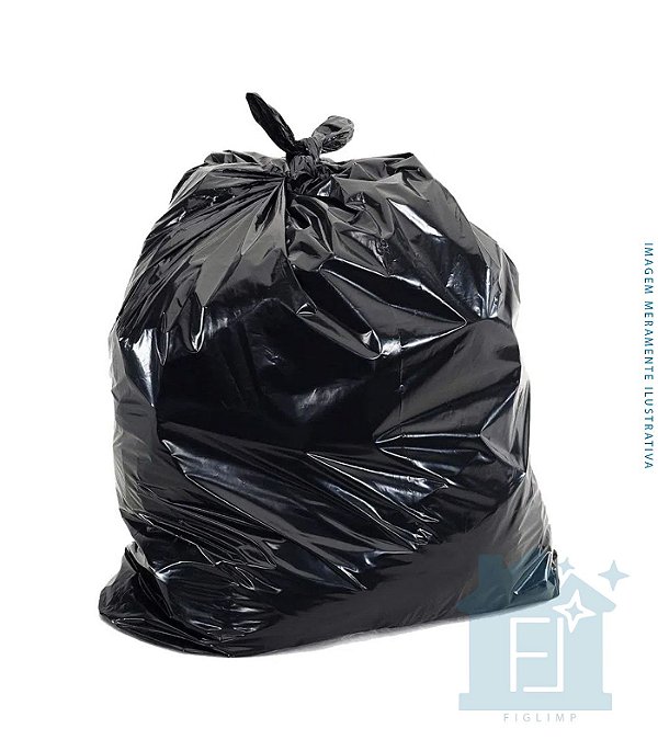 Sacos De Lixo 40L Reforçado Com 100 Unids