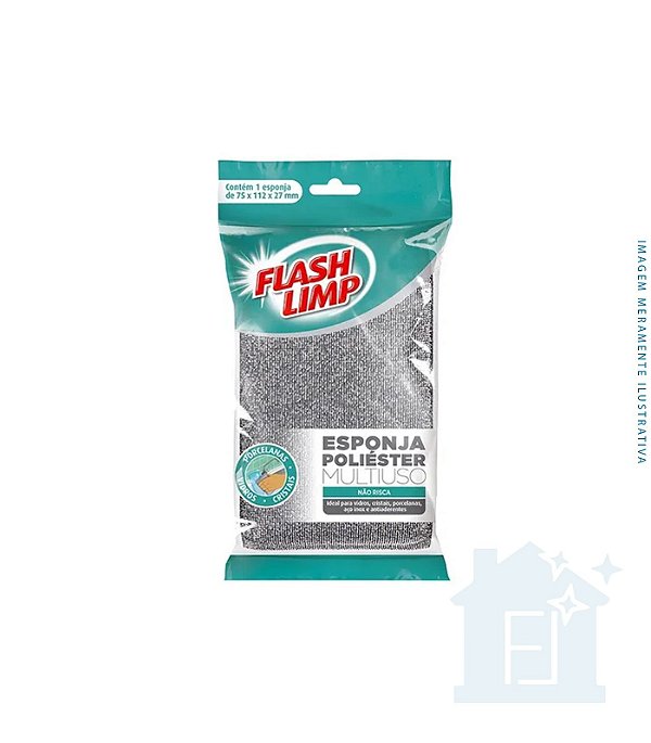 ESPONJA MULTIUSO POLIESTER FLASH LIMP - ANTI RISCO