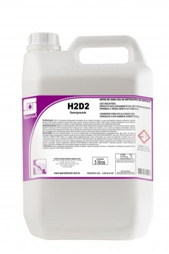 H2D2 - Limpador desengraxante super concentrado - 5L - Spartan