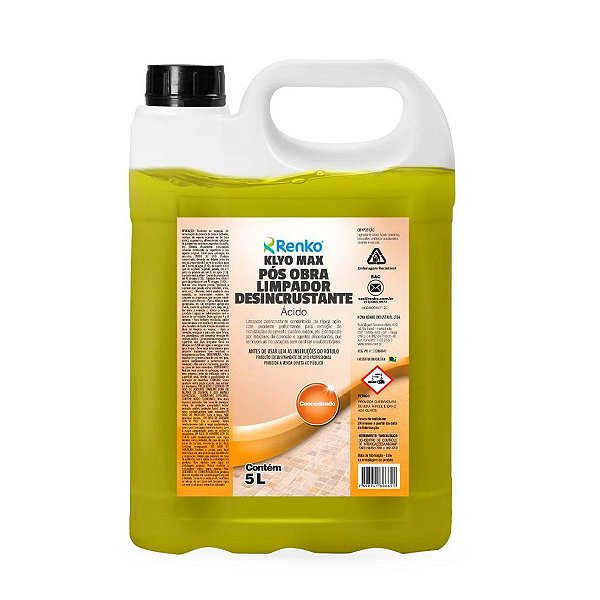 KLYO MAX LIMPADOR DESINCRUSTANTE ACIDO  5L - RENKO