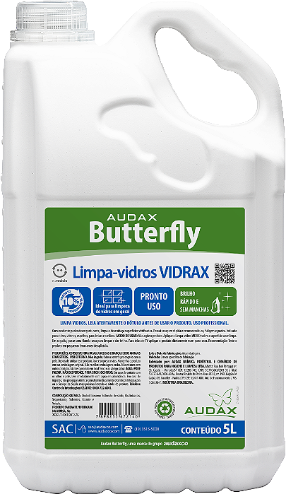 BUTTERFLY LIMPA VIDROS VIDRAX 5L