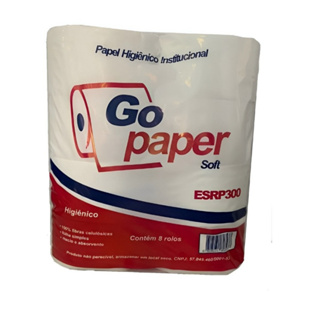 Papel Higienico Branco Soft Fs  Go Paper 8 Rolos