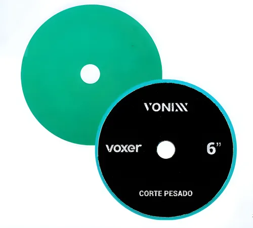 BOINA PARA POLIMENTO VOXER CORTE PESADO VERDE 6 POLEGADAS - VONIXX