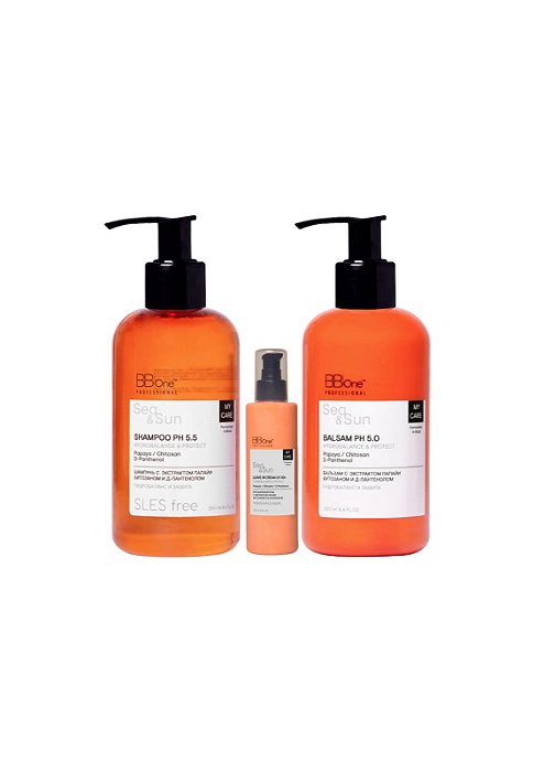 KIT Sea & Sun Нydrobalance & Protect - Shampoo, Condicionador e Leave-in Cream