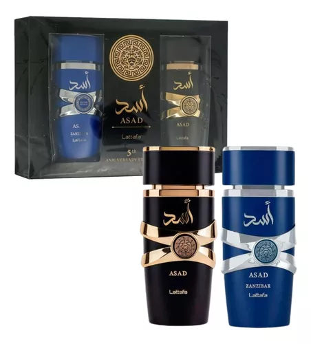 Kit Perfume Masculino Lattafa Asad ( 100ml ) + Perfume Asad Zanzibar ( 100ml ) - pronta entrega