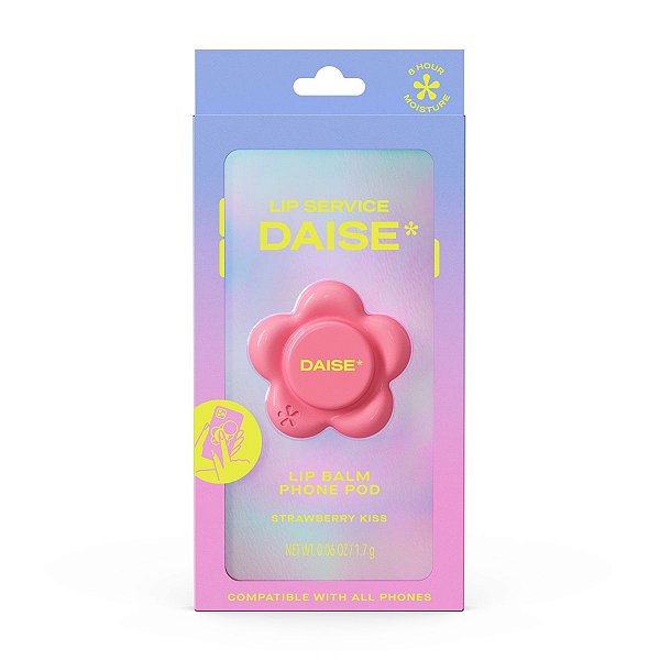 Lip Balm Phone Pod Daise ( Sabor: Morango ) - pronta entrega